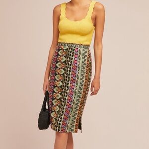 Anthropologie Moroccan Nights Pencil Skirt